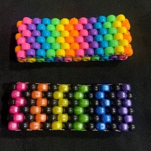 Zigzag Rainbow Kandi Cuff Bracelet